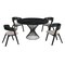 Armen Living Cirque and Jackie 5 Piece Black Round Dining Set SETCQDIBLK5E - alternate 1